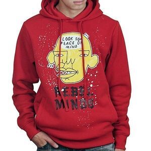 Rebel Mind Red Hoodie Look for piece of Mind NWT